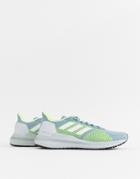 Adidas Running Solar Slaze Sneakers In Gray And Lime - Multi