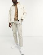 Pull & Bear Cargo Chinos In Sand With Chain-neutral