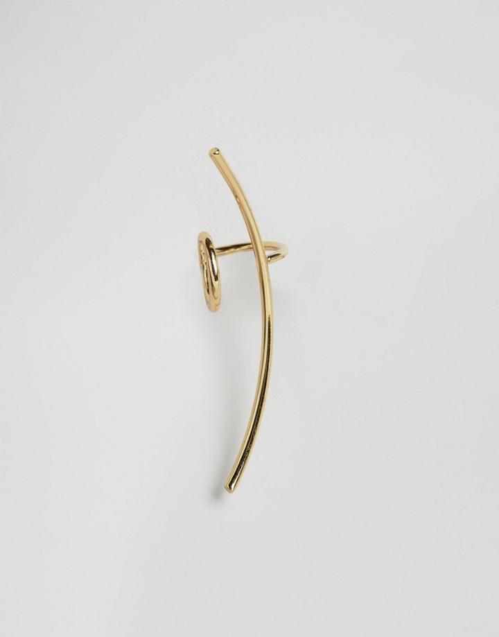 Ashiana Skinny Bar Ear Cuff - Gold