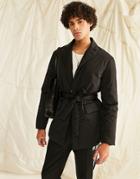 Asos Design Wadded Blazer In Black