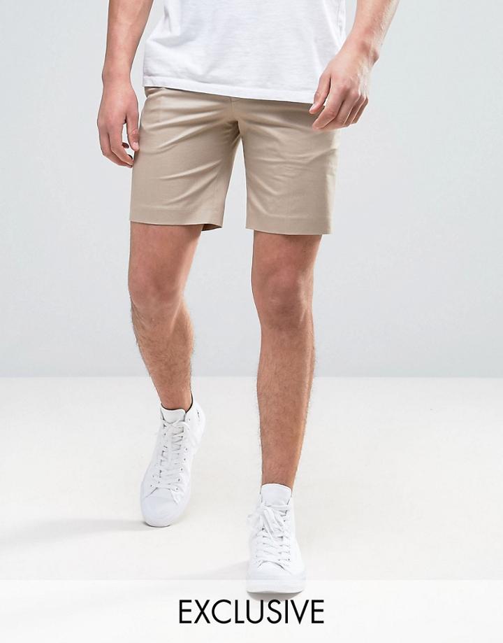 Noak Skinny Smart Short - Stone