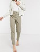 Dr Denim Nora High Rise Mom Jeans In Stone Wash-green