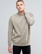 Religion Oversized Sweat With Drop Shoulder Detail - Flint