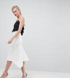 Asos Design Tall Tailored Occasion Fishtail Midi Skirt - White
