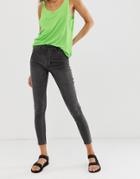 Cheap Monday Organic Cotton High Waisted Spray On Skinny Jeans-black