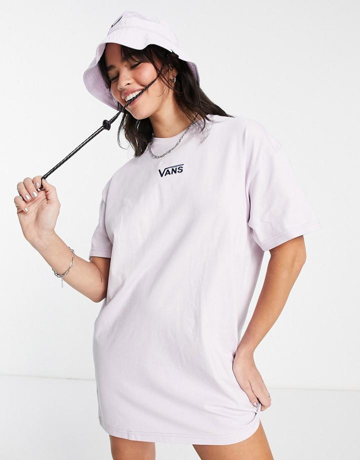 Vans Center V T-shirt Dress In Purple
