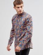 Pretty Green Shirt In All Over Paisley Print In Classic Regular Fit -
