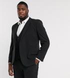 Asos Design Plus Super Skinny Suit Jacket In Four Way Stretch In Black