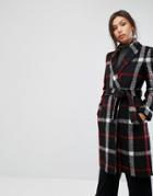 Gianni Feraud Check Duster Coat - Black