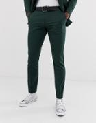Selected Homme Slim Suit Pants In Green - Green