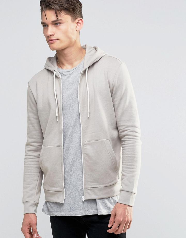 Brave Soul Basic Hoodie - Cream