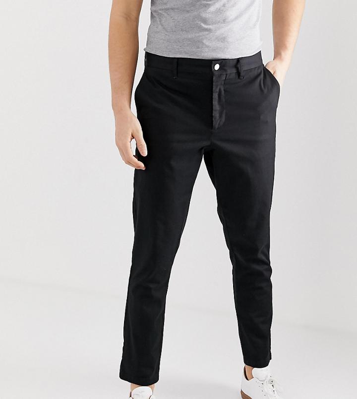 Noak Tapered Chinos In Black - Black