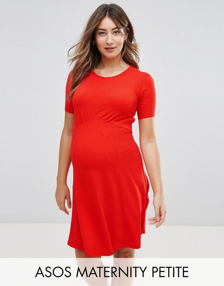 Asos Maternity Petite Ultimate Mini Tea Dress - Red