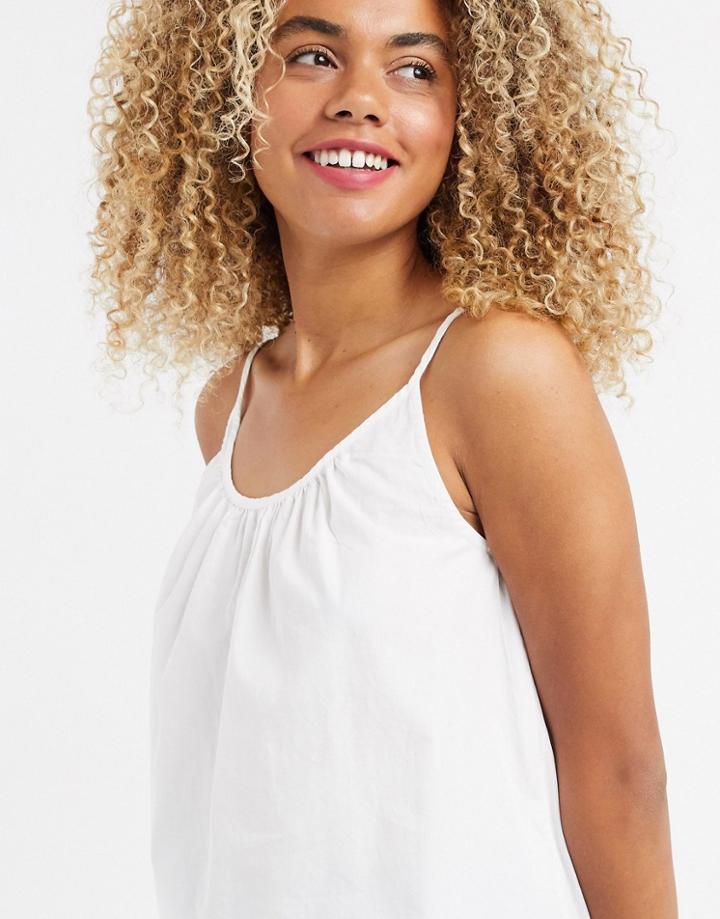Selected Femme Sweater Vest With Scoop Neck In Sand-white