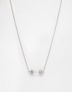 Asos Caged Shard Short Pendant Necklace - Silver