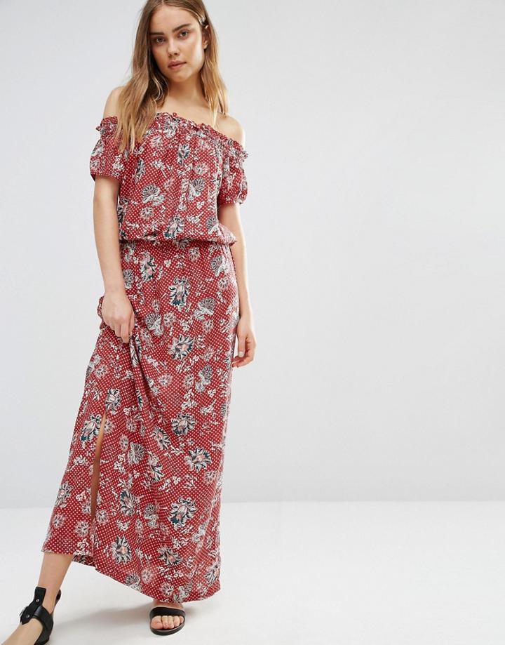 First & I Floral Off The Shoulder Maxi Dress - Multi