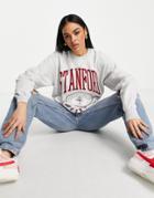 Missguided Stanford Oversized Sweatshirt In Gray