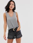 We The Free By Free People Take The Plunge Tank Top-gray