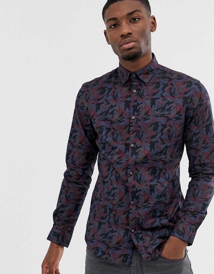 Jack & Jones Premium Slim Fit Shirt With All Over Print