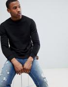 Pull & Bear Sweatshirt In Black - Black