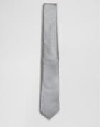 Asos Tie In Grey Silk - Gray