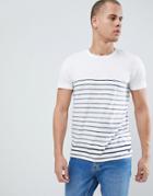 Esprit T-shirt With Graded Stripe - White