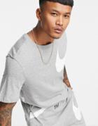 Nike Swoosh Pack T-shirt In Gray Heather-grey