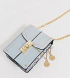 River Island Box Bag With Chain Strap In Pale Blue - Blue