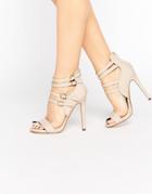 Truffle Collection Rita Strappy Heeled Sandals - Beige