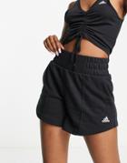 Adidas Training Hyperglam Shorts With Waistband In Black