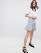 Esprit Stripe And Flippy Skirt - Multi