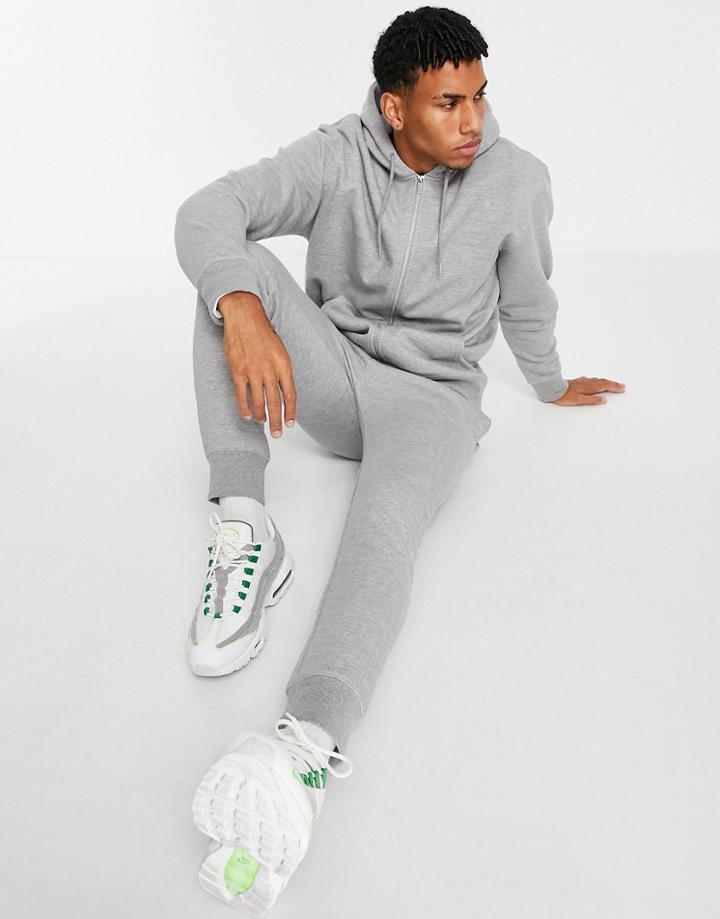 Topman Recycled Polyester Blend Sweatpants In Gray - Part Of A Set-grey
