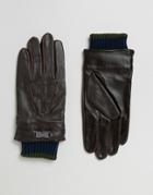 Ted Baker Gloves In Leather - Brown