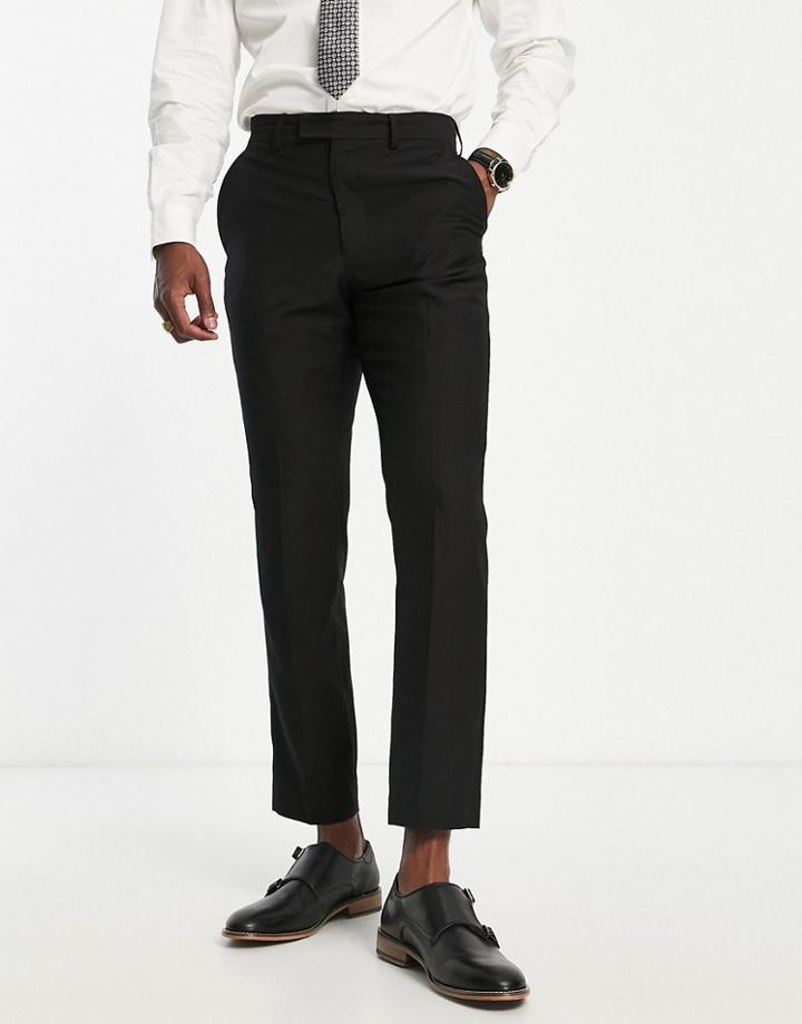 French Connection Slim Fit Dinner Suit Pants In Black