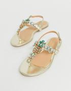 Lipsy Pineapple Jewel Flat Sandal - Multi