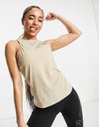 Reebok Rc Ac Cotton Games Logo Tank In Beige-neutral