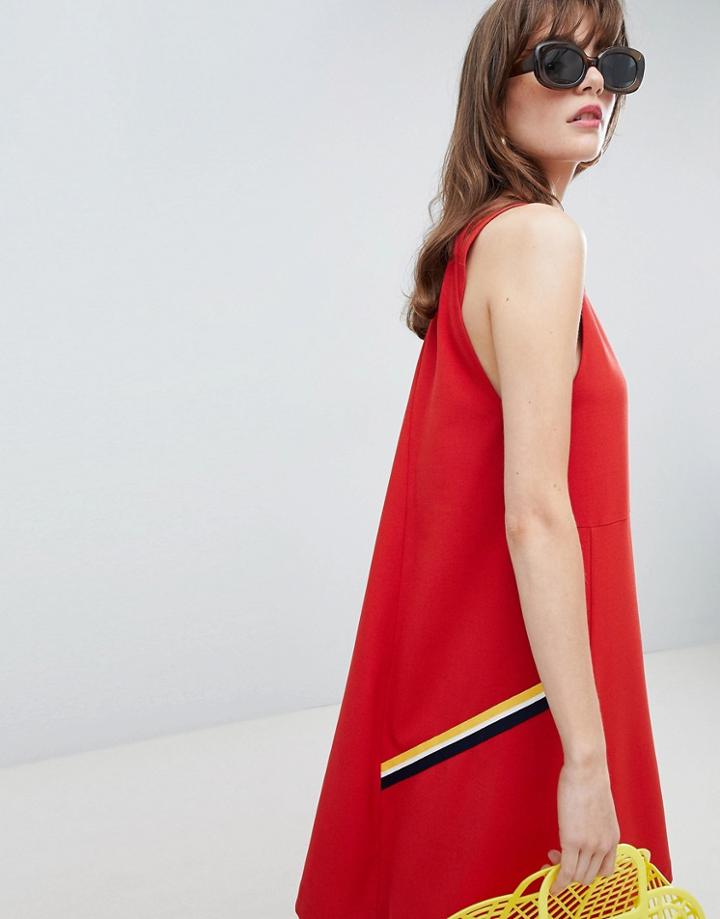 Mads Norgaard Dorsalla Pinafore Dress - Red