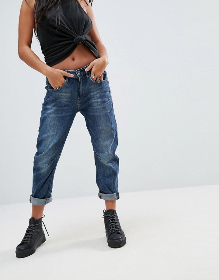 G-star Be Raw Arc 3d Low Rise Boyfriend Jean Petite - Blue