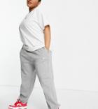 Nike Plus Mini Swoosh Oversized Sweatpants In Gray-grey