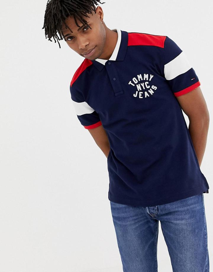 Tommy Hilfiger Striped Polo Shirt - Black