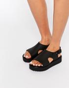 Melissa Hotness Sling Flatform Sandals - Black