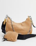 Steve Madden Bvital Crossbody Bag With Chain Strap In Beige-neutral