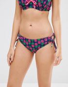 Pour Moi Pineapple Print Bikini Bottoms - Navy