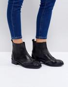 Asos Alma Leather Studded Chelsea Boots - Black