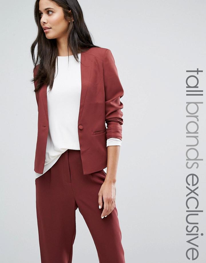 Y.a.s Tall Clady Suit Blazer Co-ord - Red