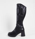 Simply Be Wide Fit Bramwell Chunky Knee Boots In Black