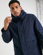 Selected Homme Parka With Recycled Padding In Navy