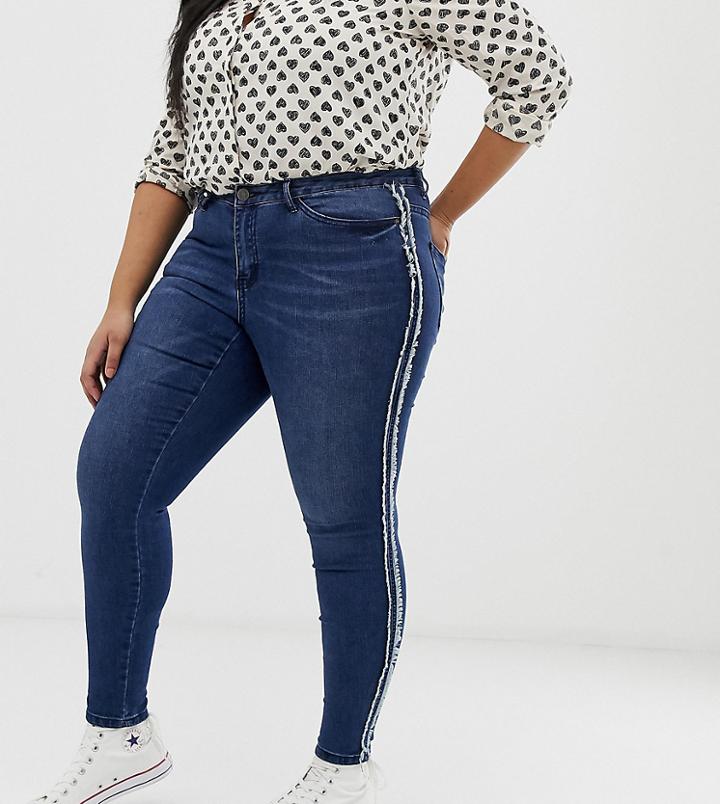 Junarose Acid Wash Skinny Jeans - Blue