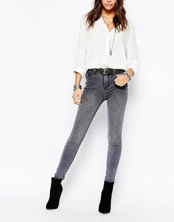 New Look Skinny 5 Pocket Jean - Gray