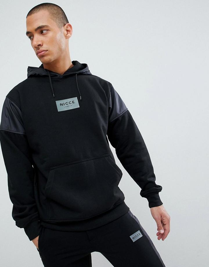 Nicce Track Hoodie In Black